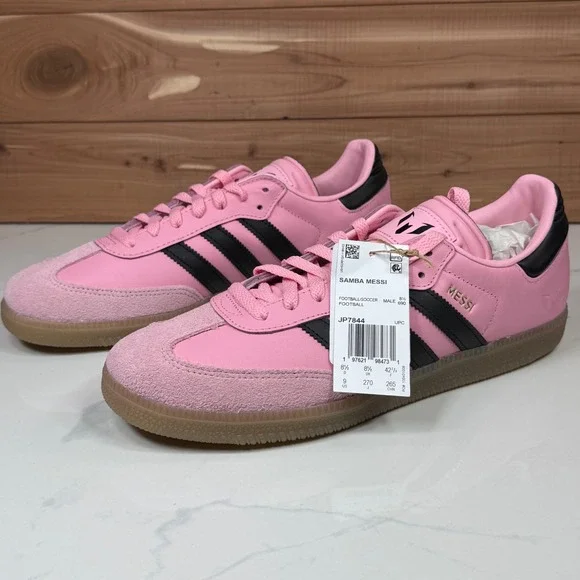 adidas gazelle silver green womens adidas SAMBA MESSI Indoor Soccer Shoes | Light Pink-Core Black-Gum main image 0